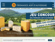 Tablet Screenshot of fromages-aop-auvergne.com